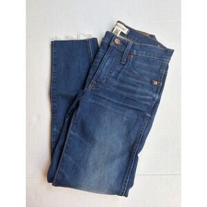 Madewell 9" High Rise Skinny Jeans Dark Wash Size 27 Cut Off EUC